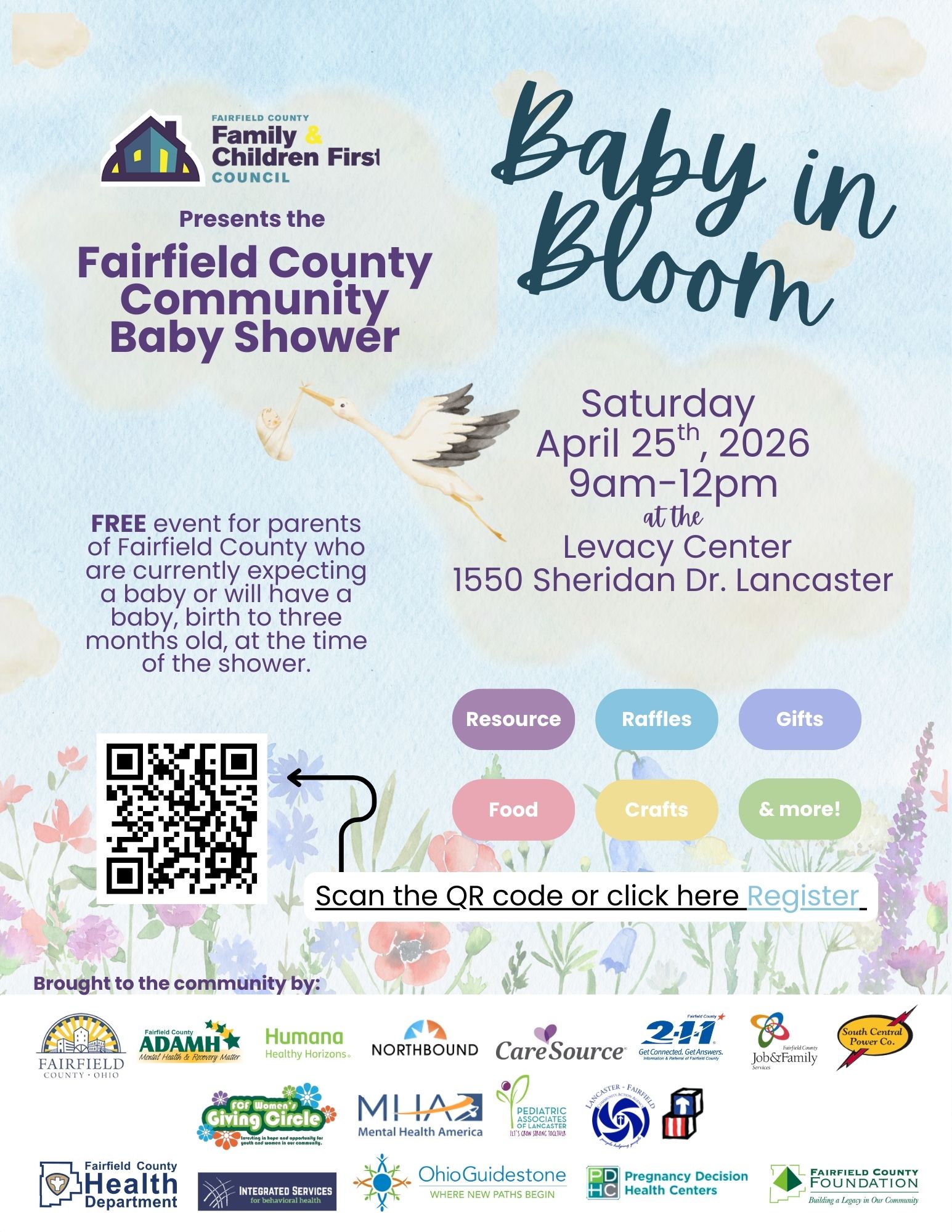 Baby in Bloom event flyer, April 25th